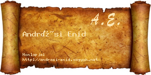 Andrási Enid névjegykártya